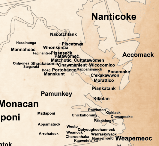 Map of Native American Tribes